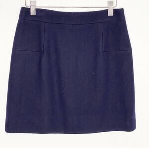 J. Crew Factory | Navy Wool Blend Mini Skirt